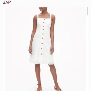 GAP midi eyelet embroidered dress